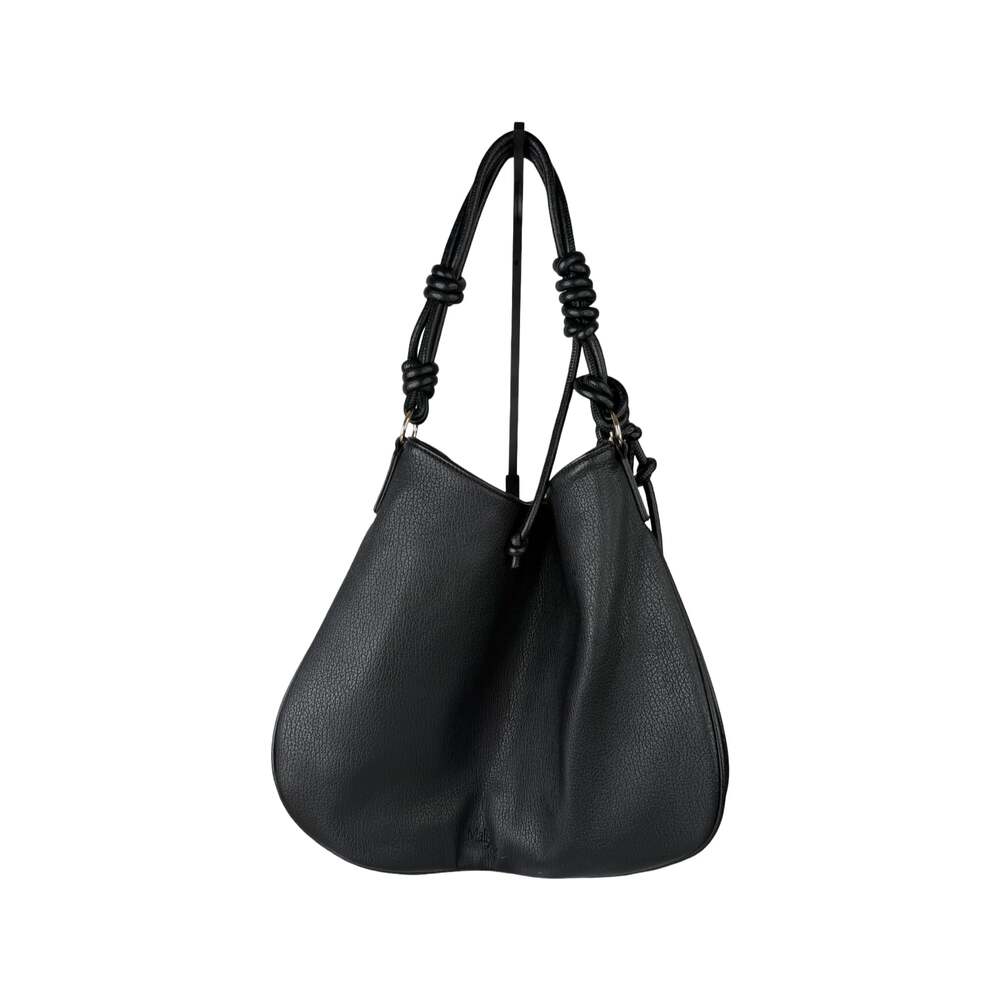Mali + Lili Black Pebbled Faux Leather Slouchy Hobo Shoulder Bag NWOT